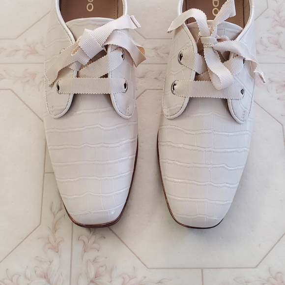 NWT Aldo Oxford shoes Womens 8.5 Crocodile Skin Flex Comfort Technology - Picture 5 of 16